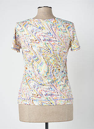 Tricou imprimeu fantezie mâneci scurte bej GEVANA femeie