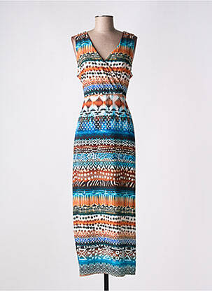 Rochie lungă albastru SIGNATURE femeie