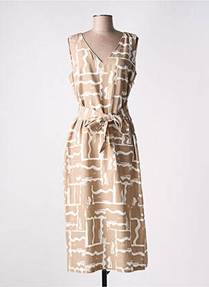 Rochie lungă maro SIGNE NATURE femeie