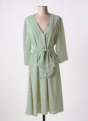 Rochie midi croială fluidă mâneci 3/4 verde ANONYME DESIGNERS femeie
