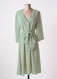 Rochie midi croială fluidă mâneci 3/4 verde ANONYME DESIGNERS femme