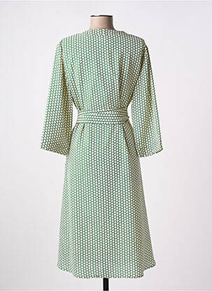 Rochie midi croială fluidă mâneci 3/4 verde ANONYME DESIGNERS femeie
