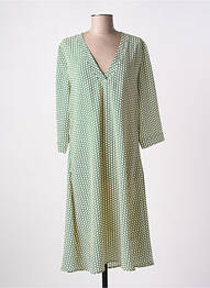 Rochie midi croială fluidă mâneci 3/4 verde ANONYME DESIGNERS femme