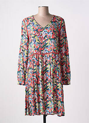 Rochie midi imprimeu floral mâneci lungi roz C'EST BEAU LA VIE femeie