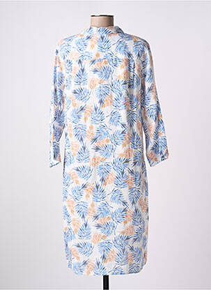 Rochie midi mâneci 3/4 mâneci 3/4 albastru SIGNE NATURE femeie