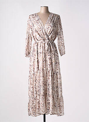 Rochie lungă bej ANDAMIO femeie