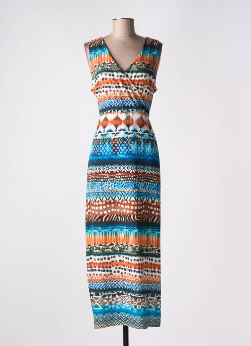 Rochie lungă albastru SIGNATURE femeie