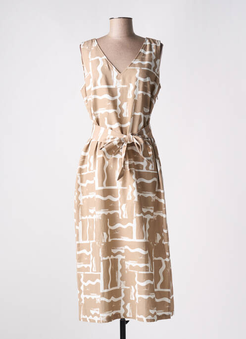 Rochie lungă maro SIGNE NATURE femeie