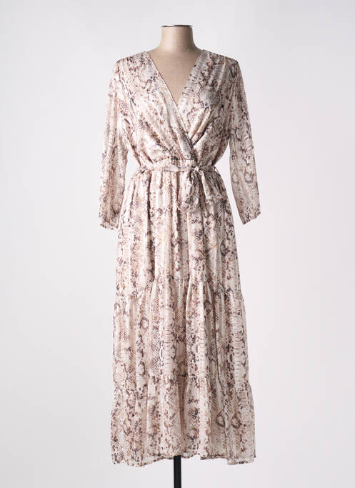 Rochie lungă bej ANDAMIO femeie