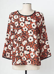 Bluză imprimeu floral mâneci lungi maro SIGNE NATURE femme