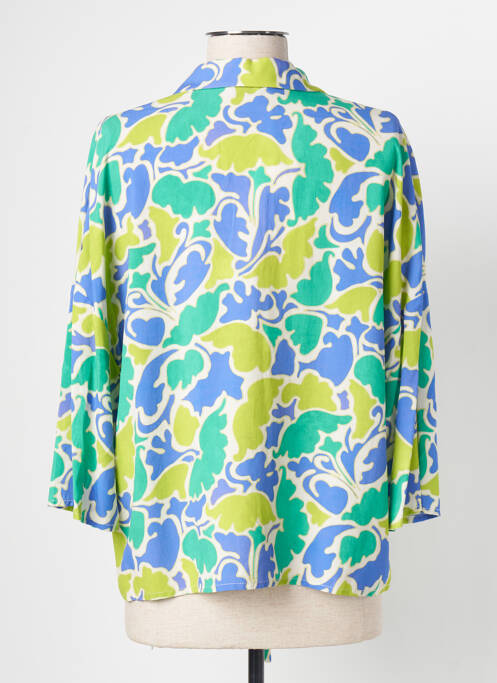 Cămașă croială cambrată mâneci 3/4 albastru SIGNE NATURE femme