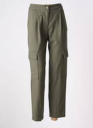 Pantalon cargo talie elastică verde KOCCA femeie