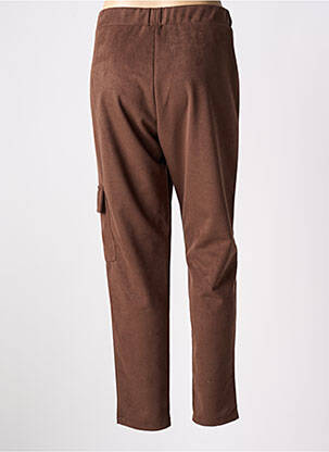 Pantalon slim talie elastică maro PAZ TORRAS femeie