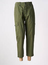 Pantalon 7/8 închidere cu fermoar sub clapetă cu nasturi verde LION OF PORCHES femeie