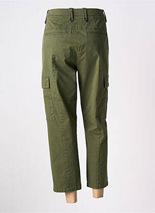 Pantalon 7/8 închidere cu fermoar sub clapetă cu nasturi verde LION OF PORCHES femeie