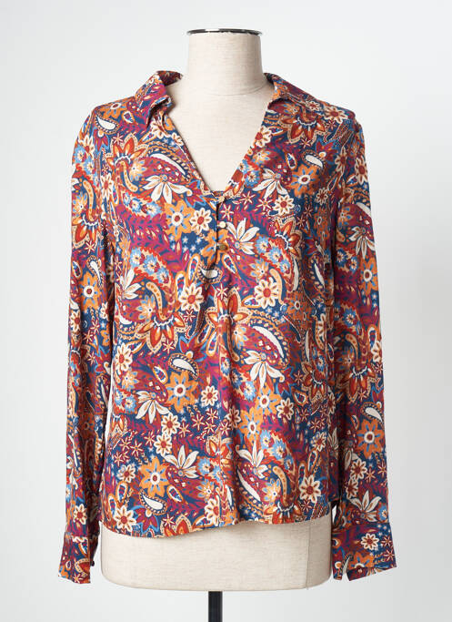 Cămașă imprimeu fantezie mâneci lungi albastru C'EST BEAU LA VIE femme