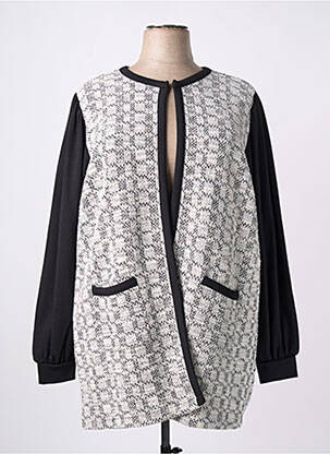 Vestă cu mâneci lungi gri ZHENZI femeie