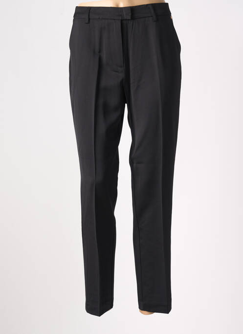 Pantalon drept închidere cu fermoar sub clapetă cu cârlig mărime normală negru LION OF PORCHES femme