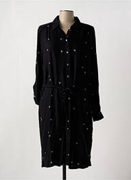 Rochie midi imprimeu fantezie mâneci lungi negru SANDWICH femme