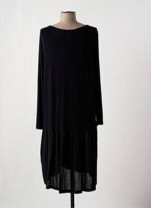 Rochie midi mâneci lungi mâneci lungi negru ORTO BOTANICO femeie