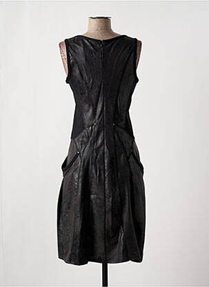Rochie midi fără mâneci fără mâneci negru 3322 femeie