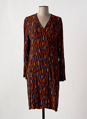 Rochie midi imprimeu fantezie mâneci lungi albastru NICE THINGS femeie