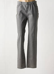 Pantalon larg țesătură poplin gri SAINT HILAIRE femme