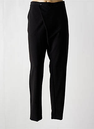 Pantalon drept țesătură poplin negru 3322 femeie