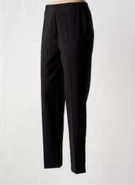 Pantalon drept țesătură poplin negru LAUREN VIDAL femme