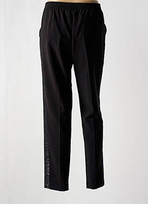 Pantalon drept țesătură poplin negru LAUREN VIDAL femeie
