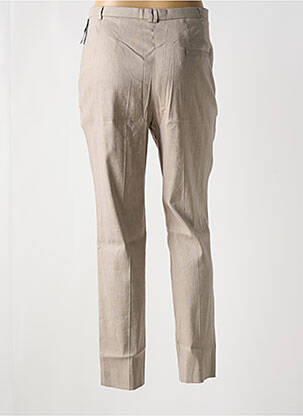 Pantalon drept țesătură poplin bej SAINT HILAIRE femeie