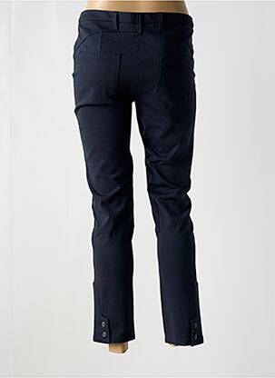 Pantalon slim țesătură poplin albastru MYRINE femeie