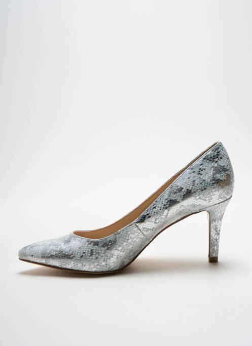 Pantofi cu toc țesătură satinată toc de 7 la 9 cm argintiu I LOVE SHOES femme