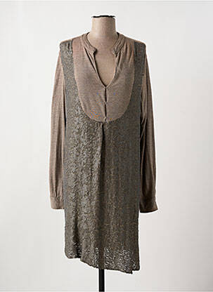 Rochie midi bej CHARLIE JOE femeie