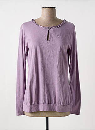 Top guler rotund mâneci lungi violet BELLEROSE femeie