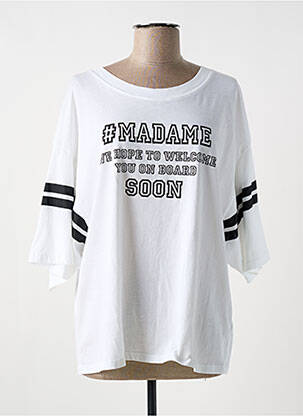 Tricou imprimeu fantezie mâneci scurte alb LIV BERGEN femeie