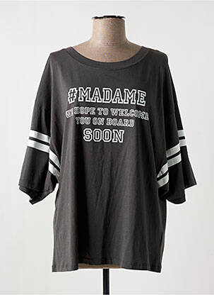 Tricou imprimeu fantezie mâneci scurte gri LIV BERGEN femeie