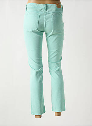 Pantalon 7/8 închidere cu fermoar sub clapetă cu nasturi albastru DES PETITS HAUTS femeie