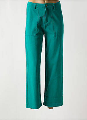 Pantalon drept buzunare verde WILD femeie