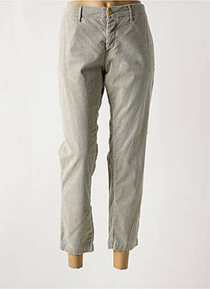 Pantalon 7/8 închidere cu fermoar sub clapetă cu nasturi gri BELLEROSE femeie