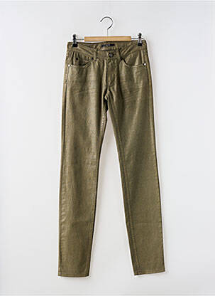 Pantalon slim buzunare auriu SET femeie