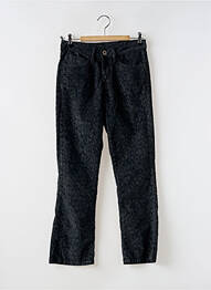 Pantalon drept închidere cu fermoar sub clapetă cu nasturi gri DENIM STUDIO femeie