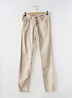 Pantalon slim buzunare bej MAYJUNE femeie