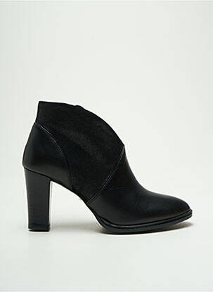 Botine/ghete material neted toc de 4 la 6 cm negru MYMA femeie