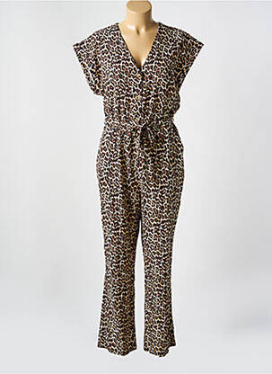 Salopetă-pantalon bej PIECES femeie