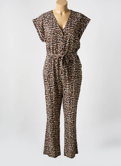 Salopetă-pantalon bej PIECES femeie