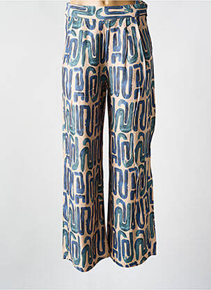 Pantalon drept buzunare albastru SK femeie