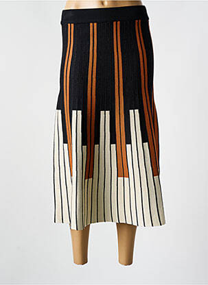 Fustă midi croială evazată negru SK femeie