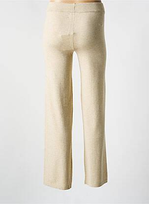 Pantalon drept talie elastică bej MSCH COPENHAGEN femeie