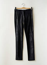 Pantalon slim elasticitate talie înaltă negru ICHI femme